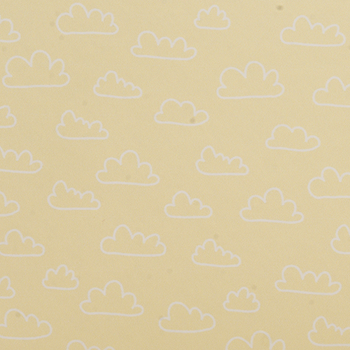 Wallpaper, 3pc: Soft Yellow with Clouds